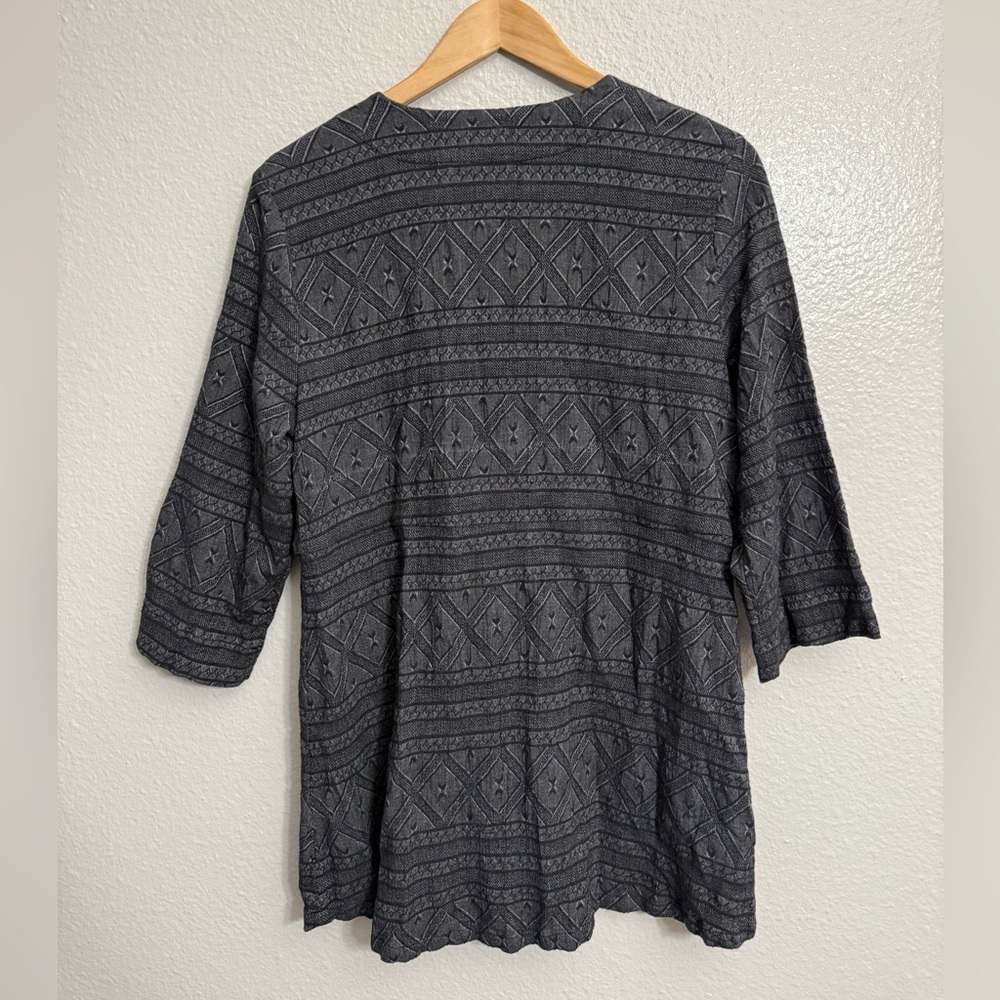 Soft surroundings Beatrice Topper Tribal beaded Trim Cardigan - Picture 9 of 9